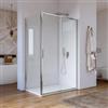 DEGHI Box doccia 80x140 cm scorrevole vetro trasparente e profilo cromo 195h - Glide