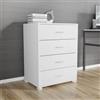 DEGHI Cassettiera 63x83h cm in legno bianco con 4 cassetti - Artik