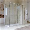 DEGHI Box doccia 80x160 cm doppio scorrevole vetro trasparente e profilo cromo 195h - Glide