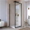 DEGHI Box doccia 80x70 cm battente vetro trasparente e profilo nero opaco 195h - Glide