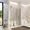 DEGHI Box doccia nicchia 140cm 45 giunto + 80 battente + 20 fisso trasparente 195h - Nilo