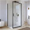 DEGHI Box doccia 80x90 cm battente vetro trasparente e profilo nero opaco 195h - Glide