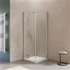 DEGHI Box doccia 70x70 cm doppio battente con vetro temperato trasparente e profilo cromo 195h - Nilo