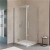 DEGHI Box doccia 90x100 cm doppio battente con vetro temperato trasparente e profilo cromo 195h - Nilo