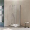 DEGHI Box doccia 70x70 cm doppio battente con vetro temperato opaco e profilo cromo 195h - Nilo