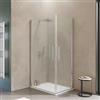 DEGHI Box doccia 70x100 cm doppio battente con vetro temperato opaco e profilo cromo 195h - Nilo
