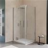DEGHI Box doccia 80x100 cm doppio battente con vetro temperato opaco e profilo cromo 195h - Nilo