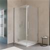 DEGHI Box doccia 90x100 cm doppio battente con vetro temperato opaco e profilo cromo 195h - Nilo
