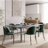 DEGHI Tavolo allungabile 160-215x90 cm in legno cemento - Salem