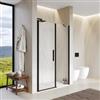 DEGHI Box doccia nicchia 125 cm battente 65 e lato fisso 60 con profilo nero 195h - Nilo