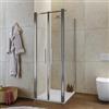 DEGHI Box doccia 100x70 apertura saloon con vetro anticalcare trasparente e profilo cromo 195h - Lost