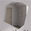 DEGHI Specchio led da bagno 93 x 99,5 cm retroilluminato e reversibile - Favonius