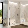 DEGHI Box doccia nicchia 155 cm porta battente 95 cm con lato fisso trasparente 195h - Nilo