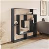 DEGHI Libreria 125x129h cm antracite opaco con struttura a labirinto - Kantiko