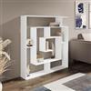 DEGHI Libreria 125x129h cm bianco opaco con struttura a labirinto - Kantiko