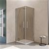 DEGHI Box doccia 70X85 cm doppio battente con vetro temperato bronzato e profilo cromo 195h - Nilo