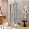 DEGHI Box doccia 70x70 apertura saloon con vetro anticalcare opaco e profilo cromo 195h - Lost