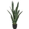 DEGHI Pianta artificiale sansevieria 90h cm in vaso nero