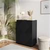 DEGHI Cassettiera 85x115h cm con 4 cassetti soft close nero opaco cannettato - Ayla