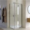 DEGHI Box doccia 65x80 cm a soffietto vetro anticalcare trasparente profilo cromo 195h - Flexy