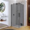 DEGHI Box doccia 85X75 cm doppio battente con vetro temperato fumé e profilo cromo 195h - Nilo