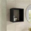 DEGHI Pensile bagno 35 x 35 h cm con vano a giorno in legno nero opaco - Cuki