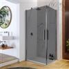 DEGHI Box doccia 95X75 cm doppio battente con vetro temperato fumé e profilo cromo 195h - Nilo
