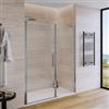 DEGHI Nicchia doccia 155 cm porta battente 85 cm con lato fisso opaco 195h - Nilo
