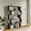 DEGHI Libreria 110x161h cm in legno antracite con 10 vani - Kantiko