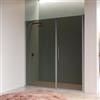 DEGHI Box doccia nicchia 170 cm battente 80 cm e lato fisso con vetro temperato bronzato e profilo cromo 195h - Nilo