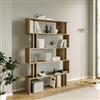 DEGHI Libreria 110x161h cm in legno rovere con 10 vani - Kantiko