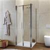DEGHI Box doccia 100x80 apertura saloon con vetro anticalcare opaco e profilo cromo 195h - Lost