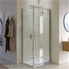 DEGHI Box doccia 65x90 cm a soffietto vetro anticalcare opaco profilo cromo 195h - Flexy