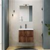 DEGHI Mobile bagno sospeso 60 cm rovere deciso cannettato con lavabo in resina - Konai plus