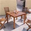 DEGHI Tavolo da pranzo 90x90 cm in legno teak - Louis