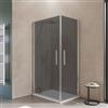 DEGHI Box doccia 70x100 cm doppio battente con vetro temperato fumé e profilo cromo 195h - Nilo