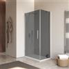 DEGHI Box doccia 60x100 cm battente 100 cm con vetro temperato fumé e profilo cromo 195h - Nilo