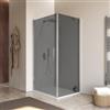 DEGHI Box doccia 80x100 cm battente 100 cm con vetro temperato fumé e profilo cromo 195h - Nilo