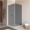 DEGHI Box doccia 90x100 cm battente 100 cm con vetro temperato fumé e profilo cromo 195h - Nilo