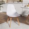 DEGHI Sedia da interni color bianco con gambe in legno di faggio - Alborg Nordic