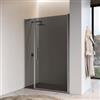 DEGHI Box doccia nicchia 135 cm battente 100 cm e lato fisso con vetro fumé e profilo cromo 195h - Nilo