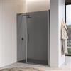 DEGHI Box doccia nicchia 145cm battente 100 cm e lato fisso con vetro fumé e profilo cromo 195h - Nilo