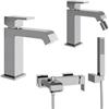 JACUZZI - RUBINETTERIA Set lavabo e bidet e miscelatore vasca cromo Sorgente di Jacuzzi - Rubinetteria