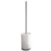 GEDY Portascopino d'appoggio in ceramica bianco e acciaio inox cromo - Petunia di Gedy