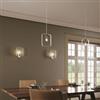DEGHI Set con 2 lampade a sospensione e 2 applique in metallo bianco e nichel satinato