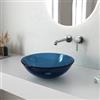 VITRA Lavabo da appoggio Ø 39 cm in vetro blu - Esme