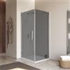 DEGHI Box doccia 75x90 cm battente 90 cm con vetro temperato fumé e profilo cromo 195h - Nilo