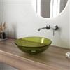 VITRA Lavabo da appoggio Ø 39 cm in vetro verde bosco - Esme