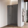 DEGHI Box doccia nicchia 115 cm battente 90 cm e lato fisso con vetro fumé e profilo cromo 195h - Nilo