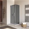 DEGHI Box doccia 65x80 cm battente 80 cm con vetro temperato fumé e profilo cromo 195h - Nilo
